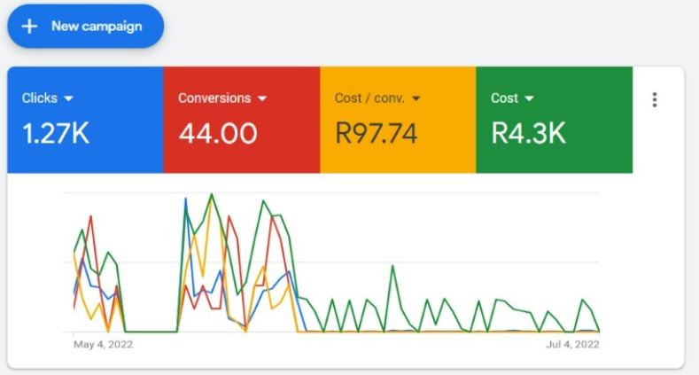 Google Campaigns Tours/Travels Website Result